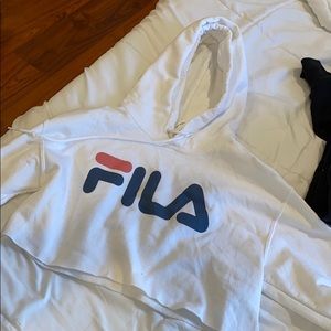 Cropped long sleeve sweater